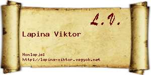 Lapina Viktor névjegykártya